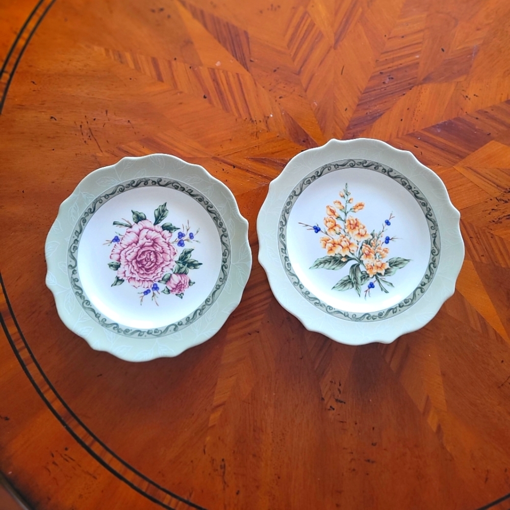 Princess House Vintage Garden Plates Set Of Two